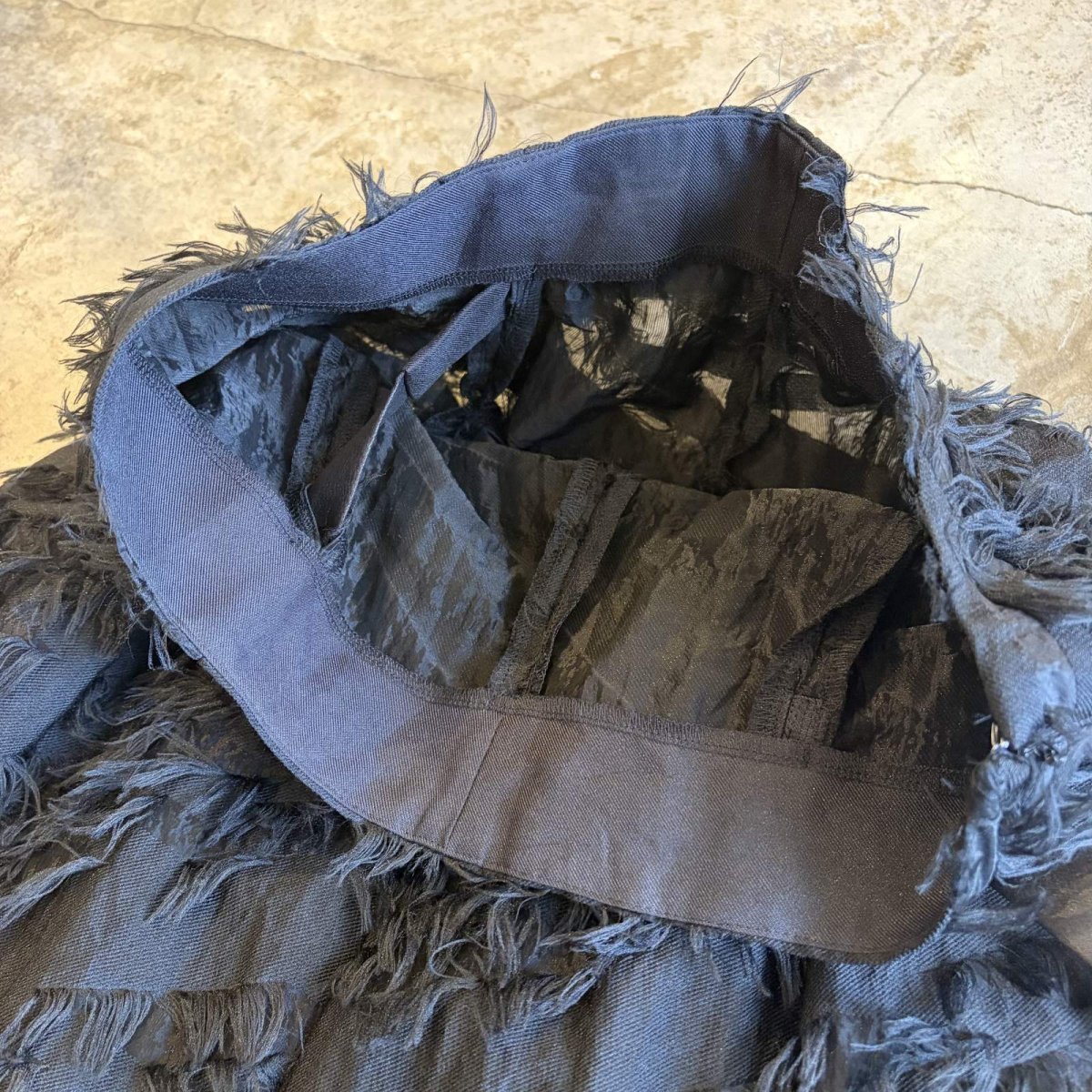 画像9: POINT SHAGGY 4 SLIT DESIGN BELT LOOP  SKIRT / W29 (9)