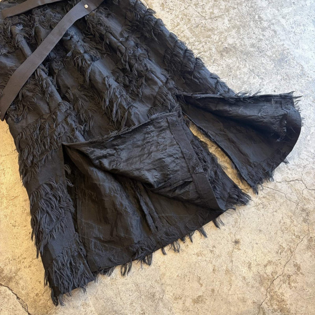 画像7: POINT SHAGGY 4 SLIT DESIGN BELT LOOP  SKIRT / W29 (7)