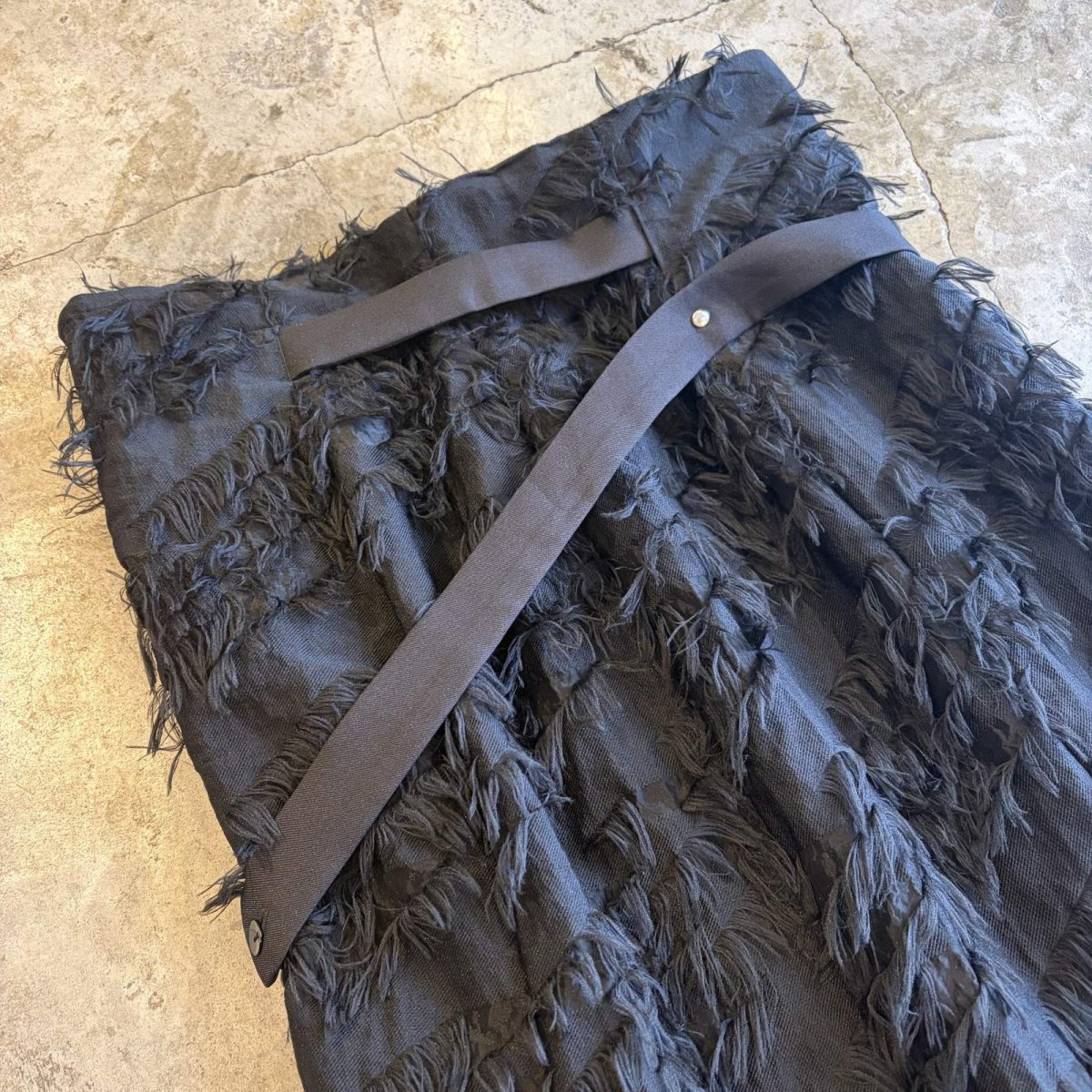 画像3: POINT SHAGGY 4 SLIT DESIGN BELT LOOP  SKIRT / W29 (3)