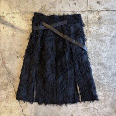 画像2: POINT SHAGGY 4 SLIT DESIGN BELT LOOP  SKIRT / W29 (2)