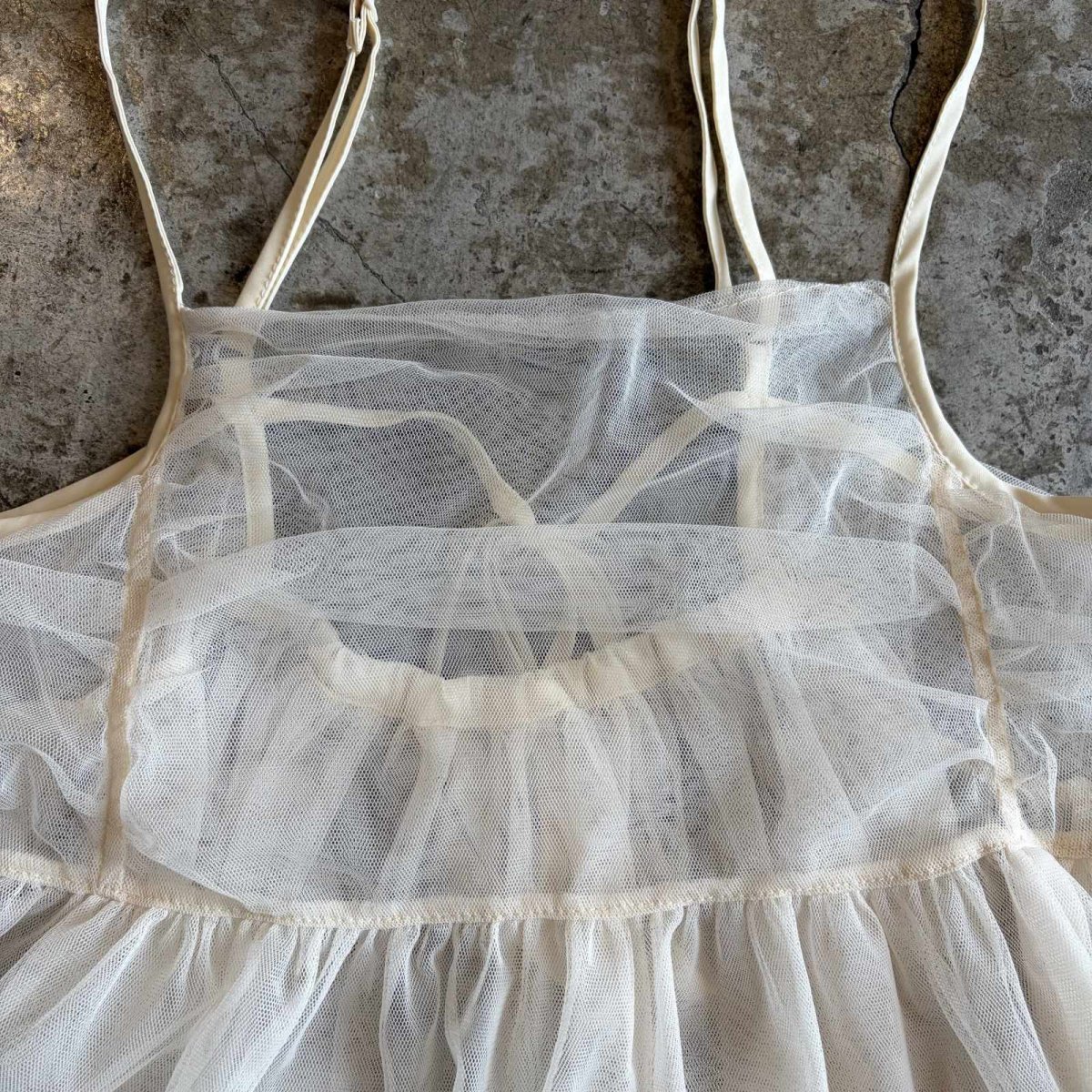 画像6: DESIGN WHITE COLOR TULLE CAMISOLE / Ladies M (6)