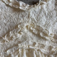 画像6: ALL OVER LACE PATTERN POINT FRILL DESIGN CAMISOLE / Ladies L(M)  (6)
