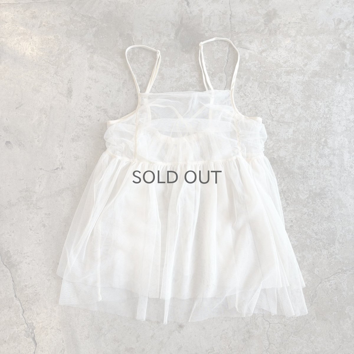 画像1: DESIGN WHITE COLOR TULLE CAMISOLE / Ladies M (1)