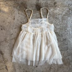 画像1: DESIGN WHITE COLOR TULLE CAMISOLE / Ladies M (1)