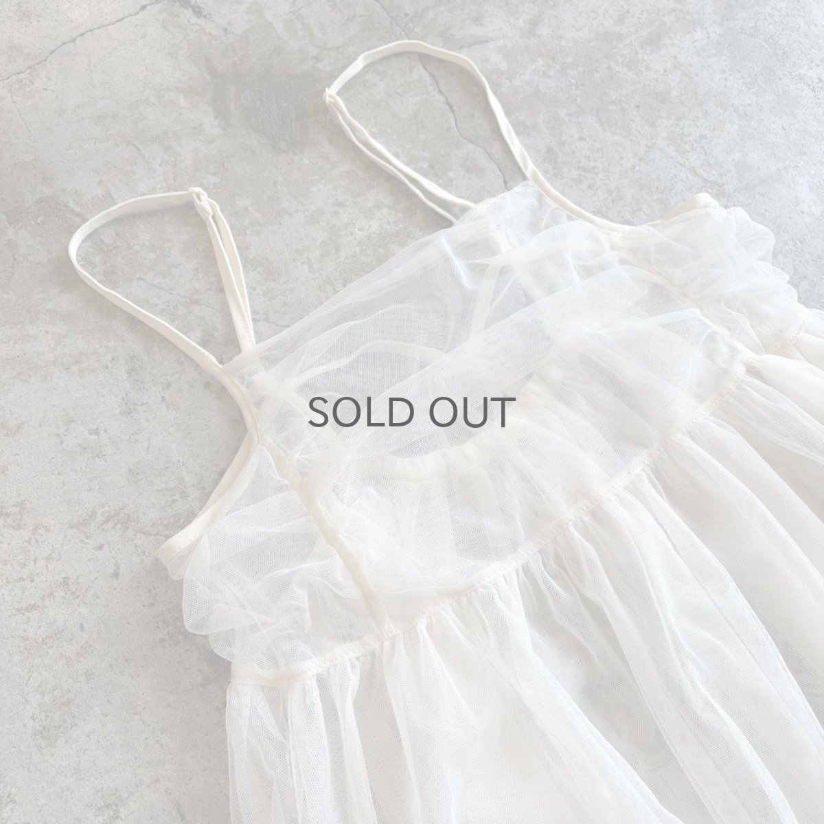 画像3: DESIGN WHITE COLOR TULLE CAMISOLE / Ladies M (3)