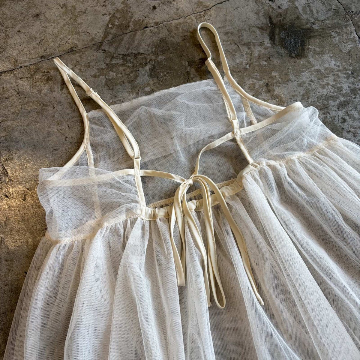 画像8: DESIGN WHITE COLOR TULLE CAMISOLE / Ladies M (8)