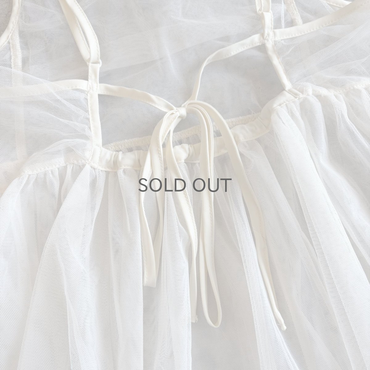 画像7: DESIGN WHITE COLOR TULLE CAMISOLE / Ladies M (7)