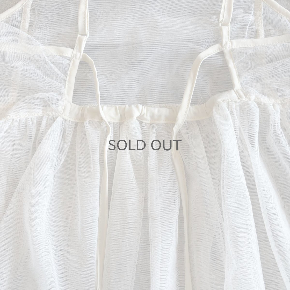 画像9: DESIGN WHITE COLOR TULLE CAMISOLE / Ladies M (9)