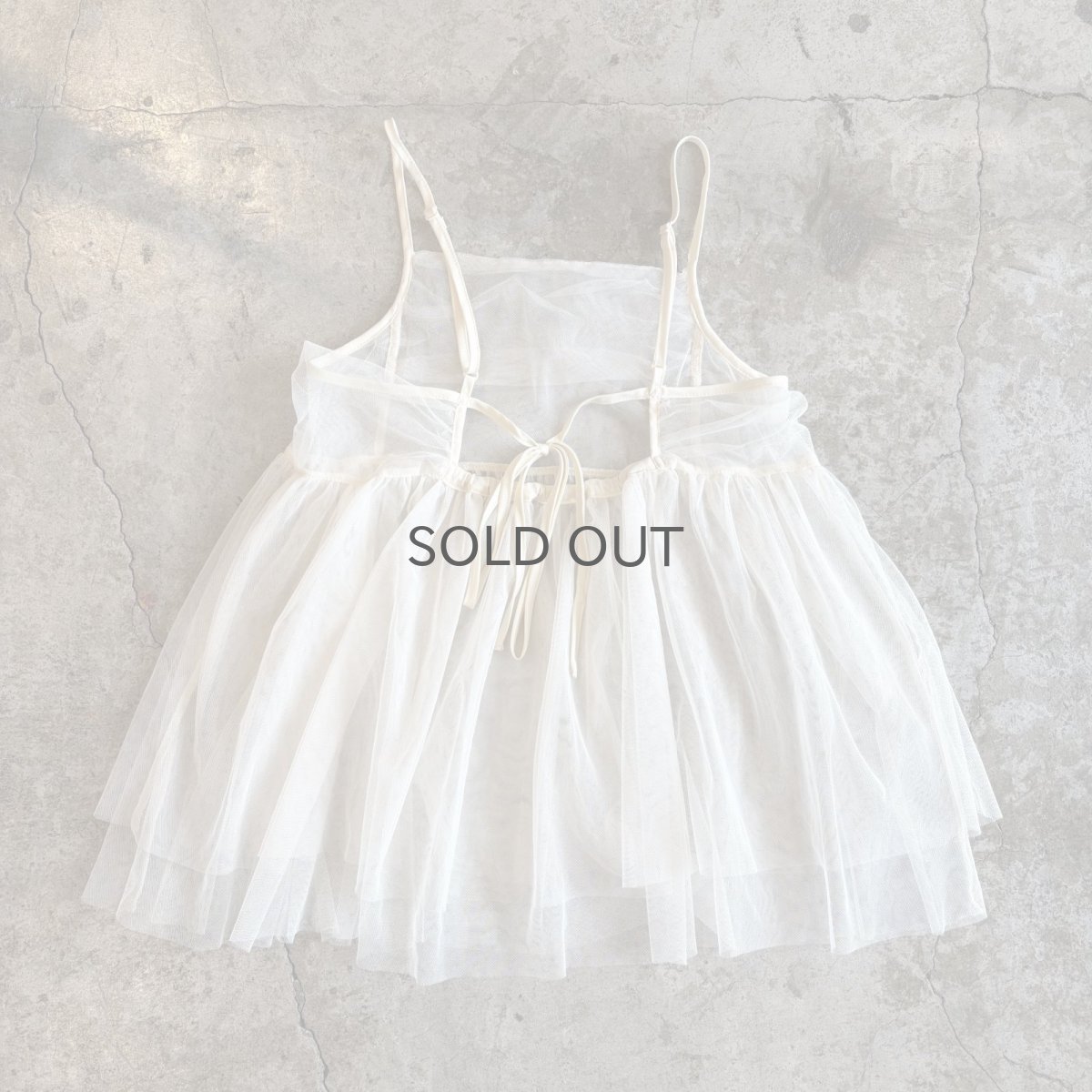 画像2: DESIGN WHITE COLOR TULLE CAMISOLE / Ladies M (2)