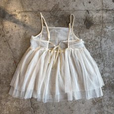 画像2: DESIGN WHITE COLOR TULLE CAMISOLE / Ladies M (2)