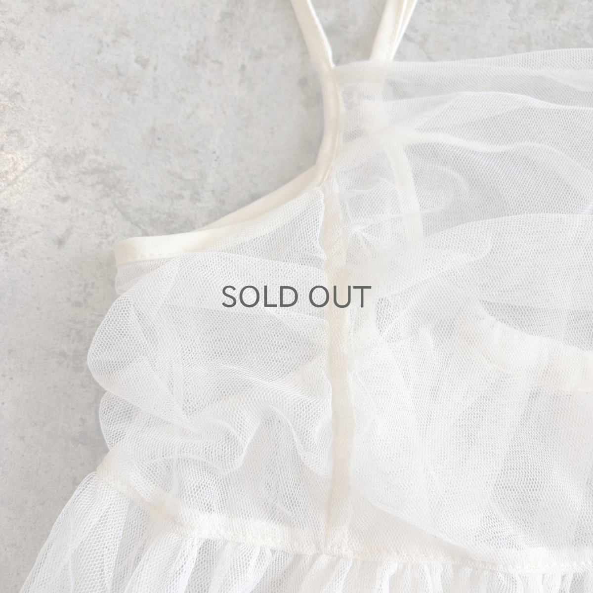 画像4: DESIGN WHITE COLOR TULLE CAMISOLE / Ladies M (4)