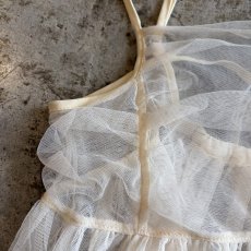 画像4: DESIGN WHITE COLOR TULLE CAMISOLE / Ladies M (4)