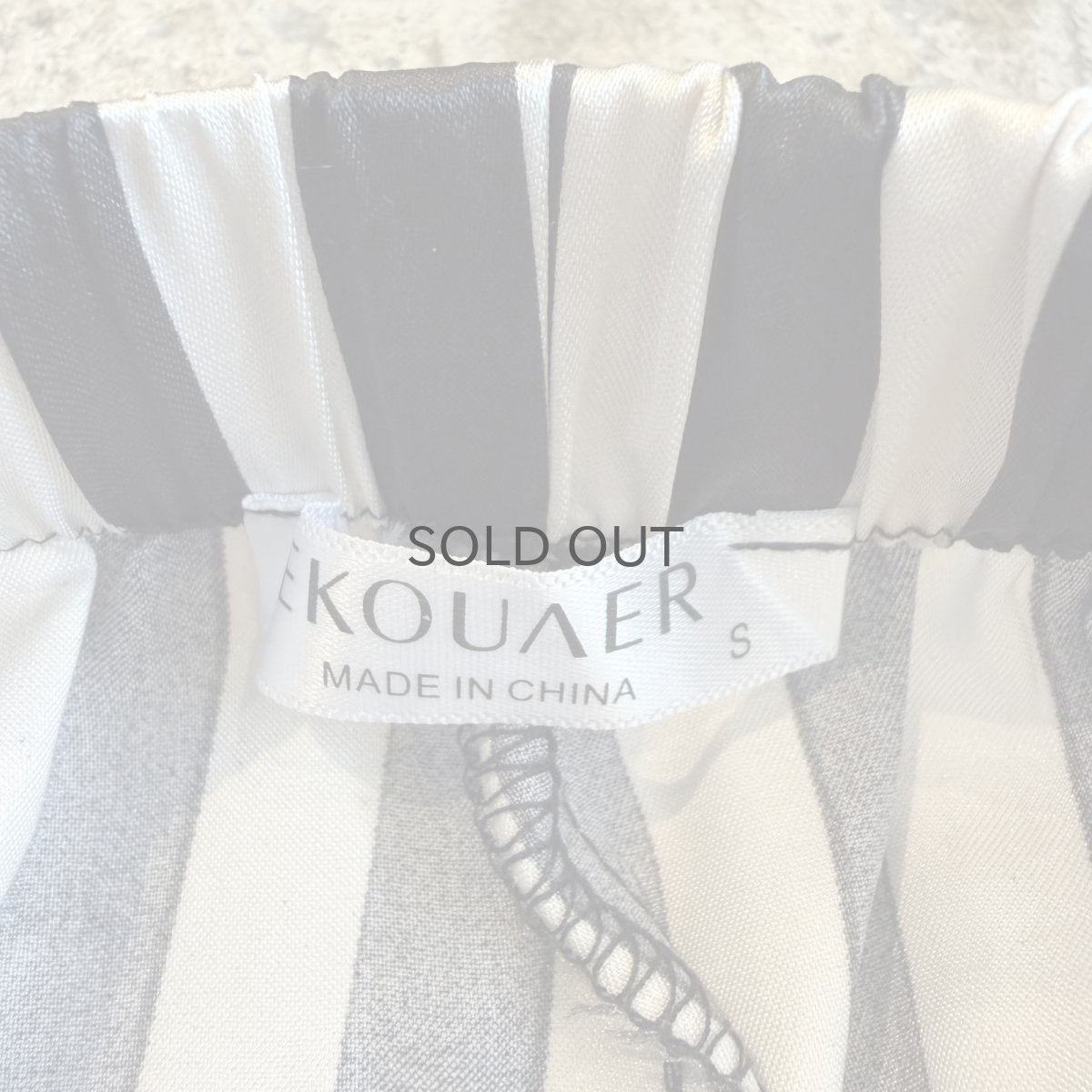 画像10: MONOCHROME COLOR STRIPE PATTERN DESIGN PANTS / FREE~W39 (10)