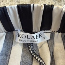 画像10: MONOCHROME COLOR STRIPE PATTERN DESIGN PANTS / FREE~W39 (10)