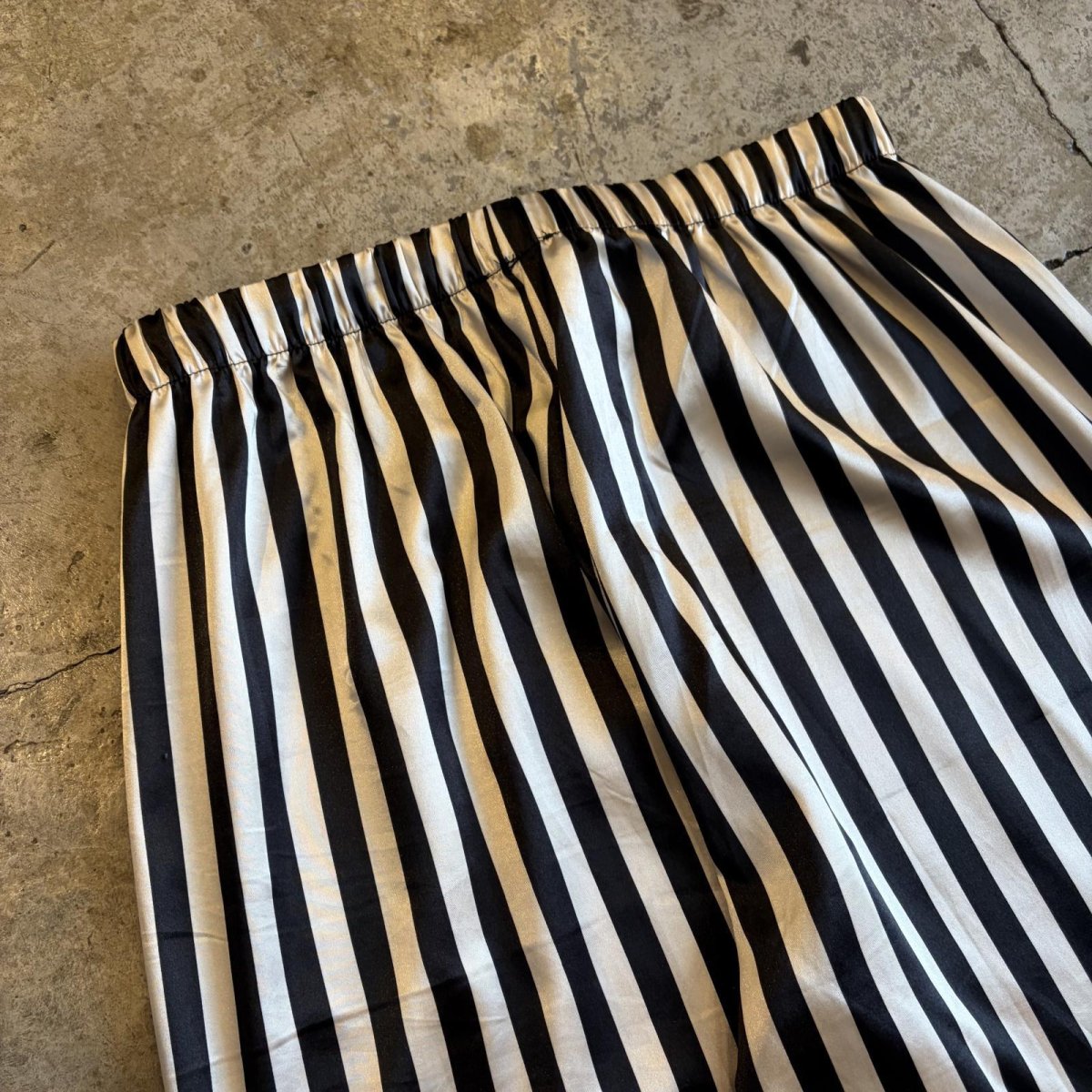 画像8: MONOCHROME COLOR STRIPE PATTERN DESIGN PANTS / FREE~W39 (8)