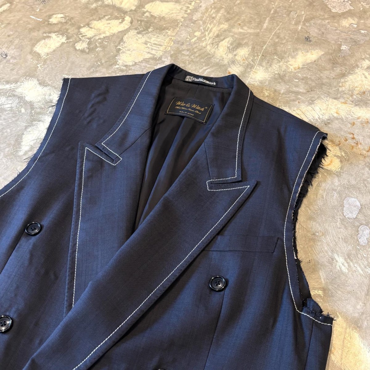 画像4: 【Wiz&Witch】"OUT STITCH" DOUBLE TAYLOR VEST / OS (4)