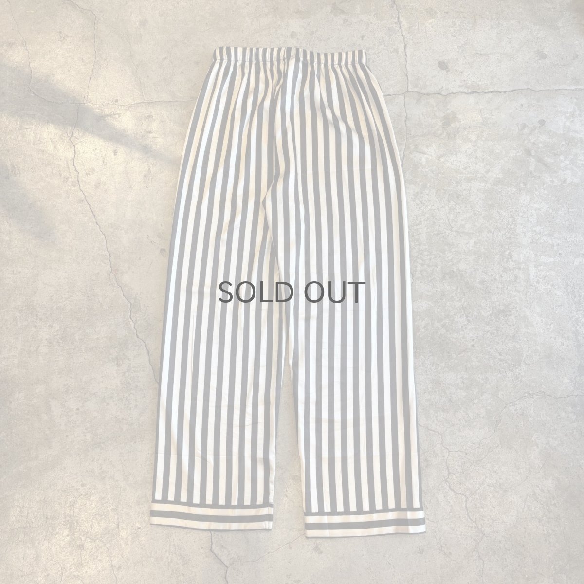 画像2: MONOCHROME COLOR STRIPE PATTERN DESIGN PANTS / FREE~W39 (2)