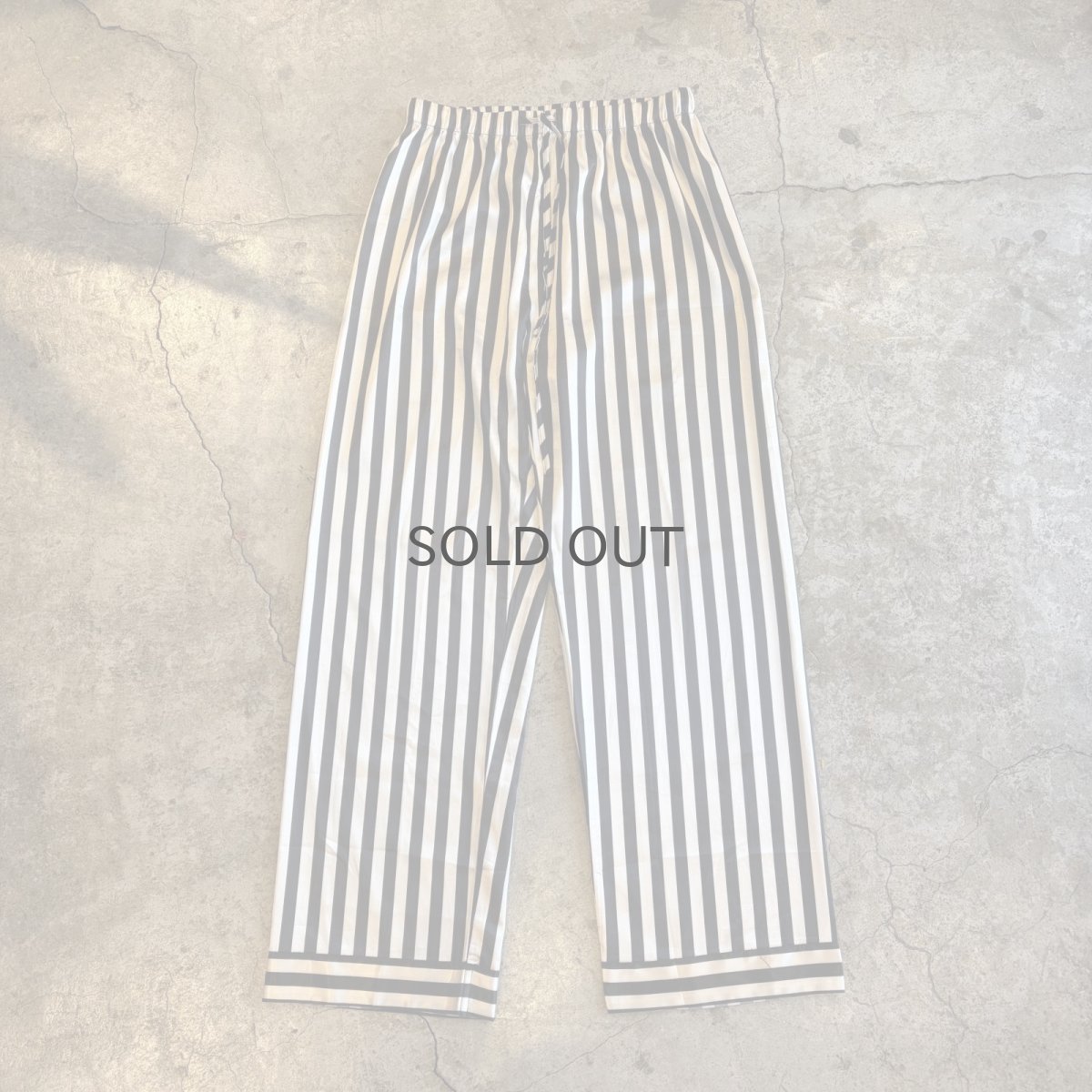 画像1: MONOCHROME COLOR STRIPE PATTERN DESIGN PANTS / FREE~W39 (1)