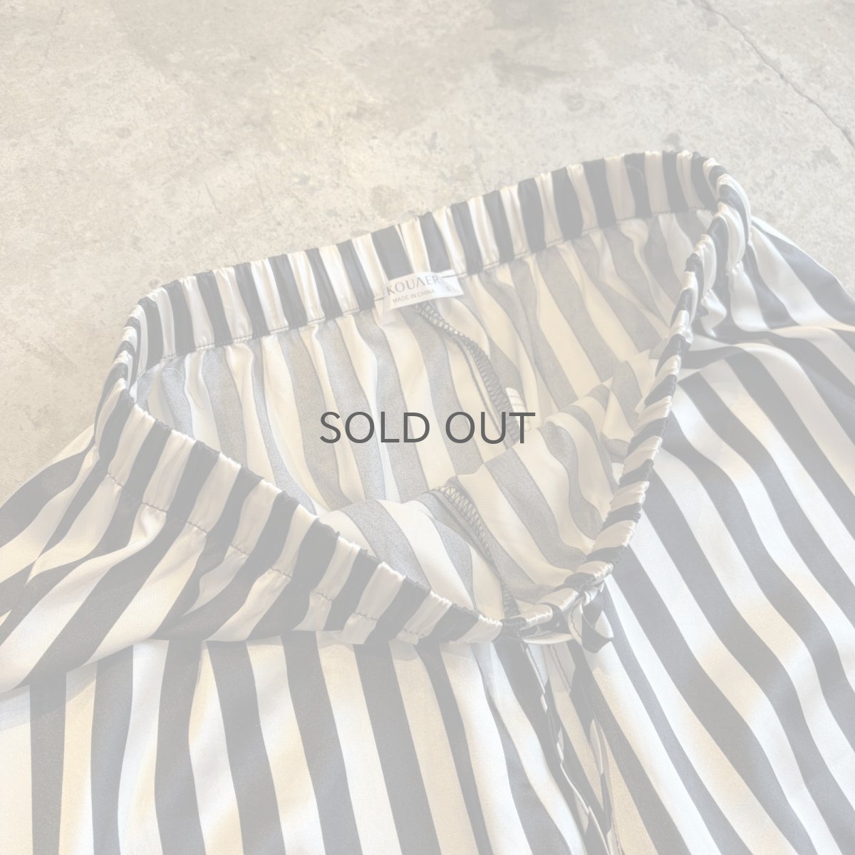 画像7: MONOCHROME COLOR STRIPE PATTERN DESIGN PANTS / FREE~W39 (7)