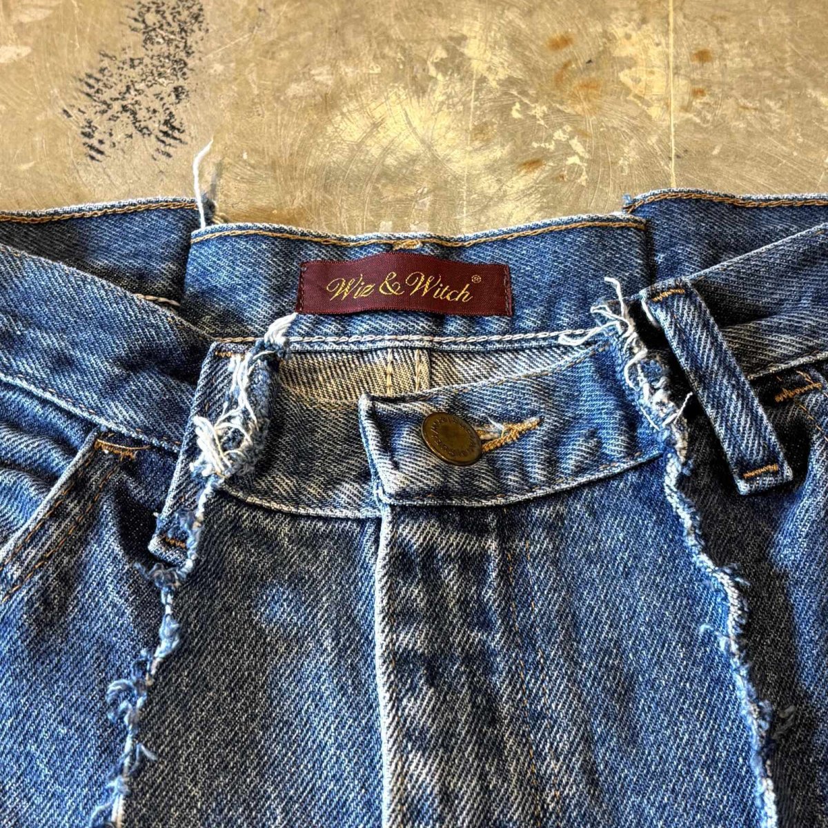 画像10: 【Wiz&Witch】"UNITED" SIDE STARS TWINS WIDE DENIM PANTS / W31 (10)