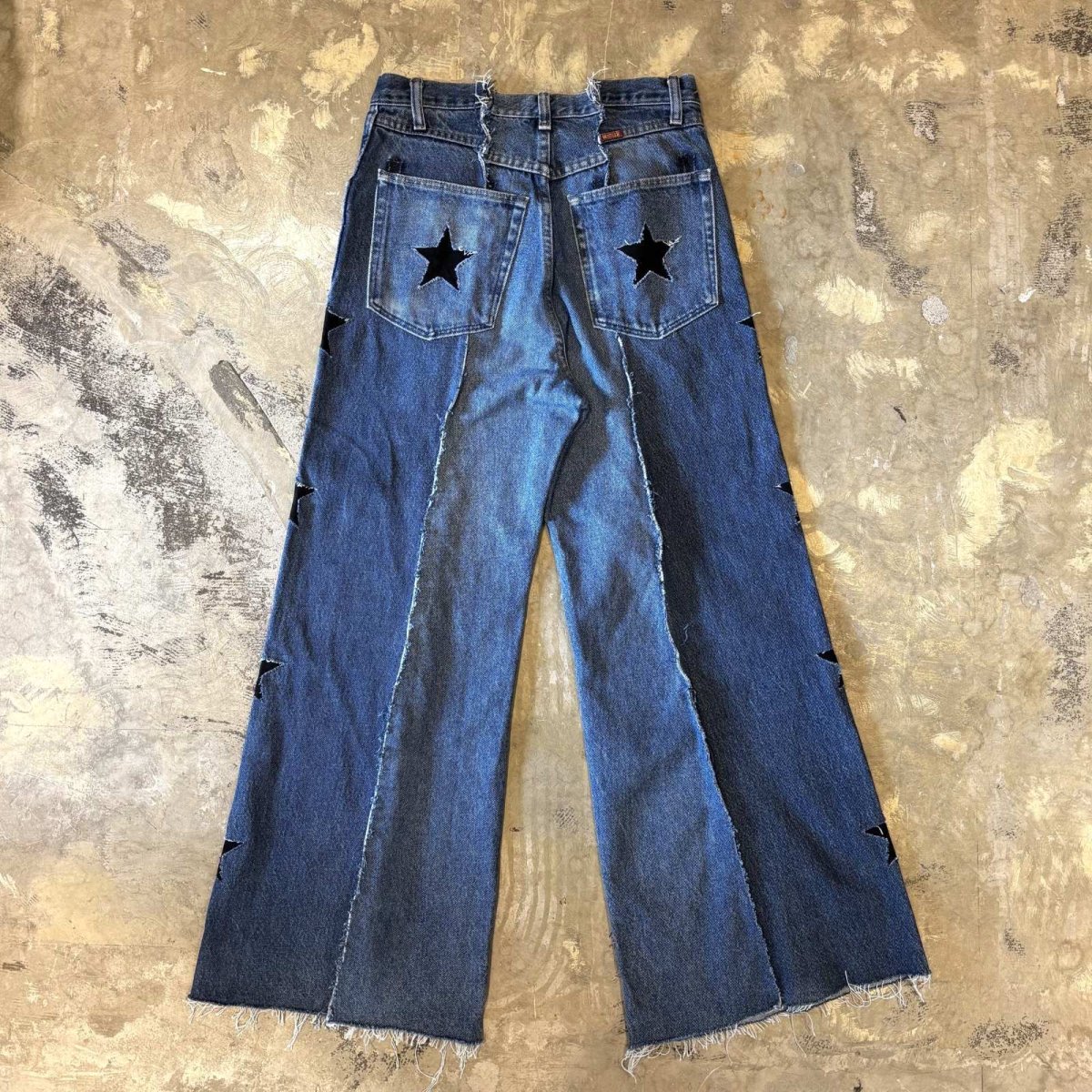 画像2: 【Wiz&Witch】"UNITED" SIDE STARS TWINS WIDE DENIM PANTS / W31 (2)
