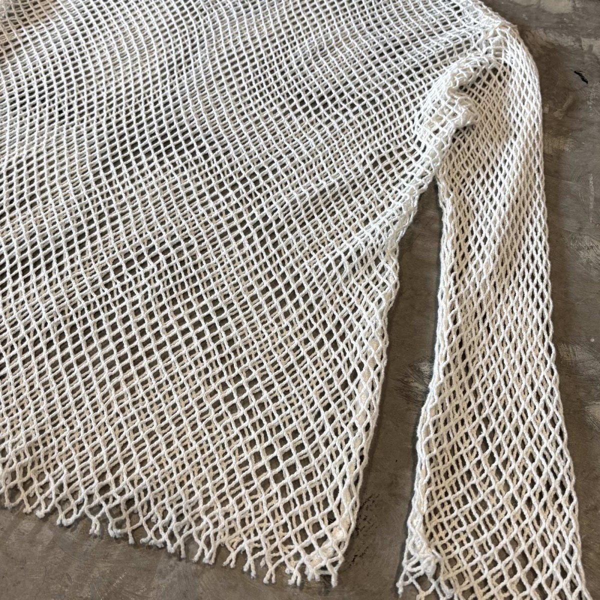 画像6: MONOTONE MESH DESGN L/S TOPS / Mens L (6)