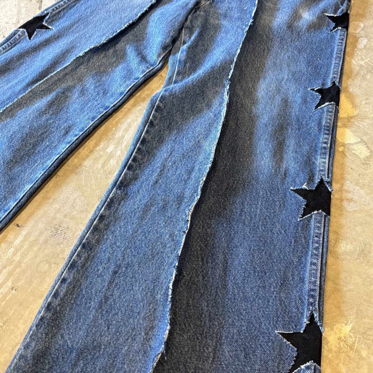 画像6: 【Wiz&Witch】"UNITED" SIDE STARS TWINS WIDE DENIM PANTS / W31 (6)