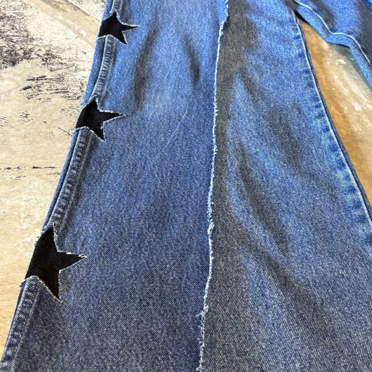画像7: 【Wiz&Witch】"UNITED" SIDE STARS TWINS WIDE DENIM PANTS / W31 (7)