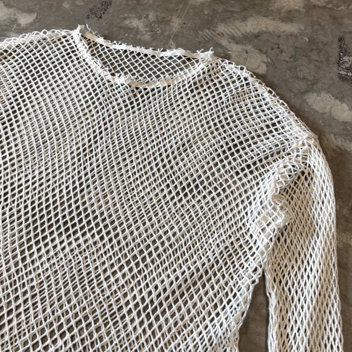 画像4: MONOTONE MESH DESGN L/S TOPS / Mens L (4)