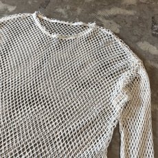 画像4: MONOTONE MESH DESGN L/S TOPS / Mens L (4)