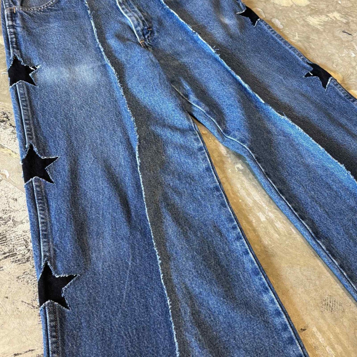 画像5: 【Wiz&Witch】"UNITED" SIDE STARS TWINS WIDE DENIM PANTS / W31 (5)