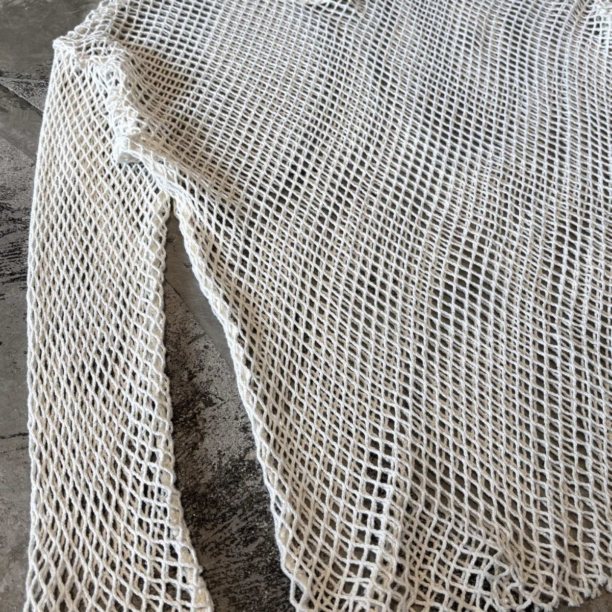 画像5: MONOTONE MESH DESGN L/S TOPS / Mens L (5)