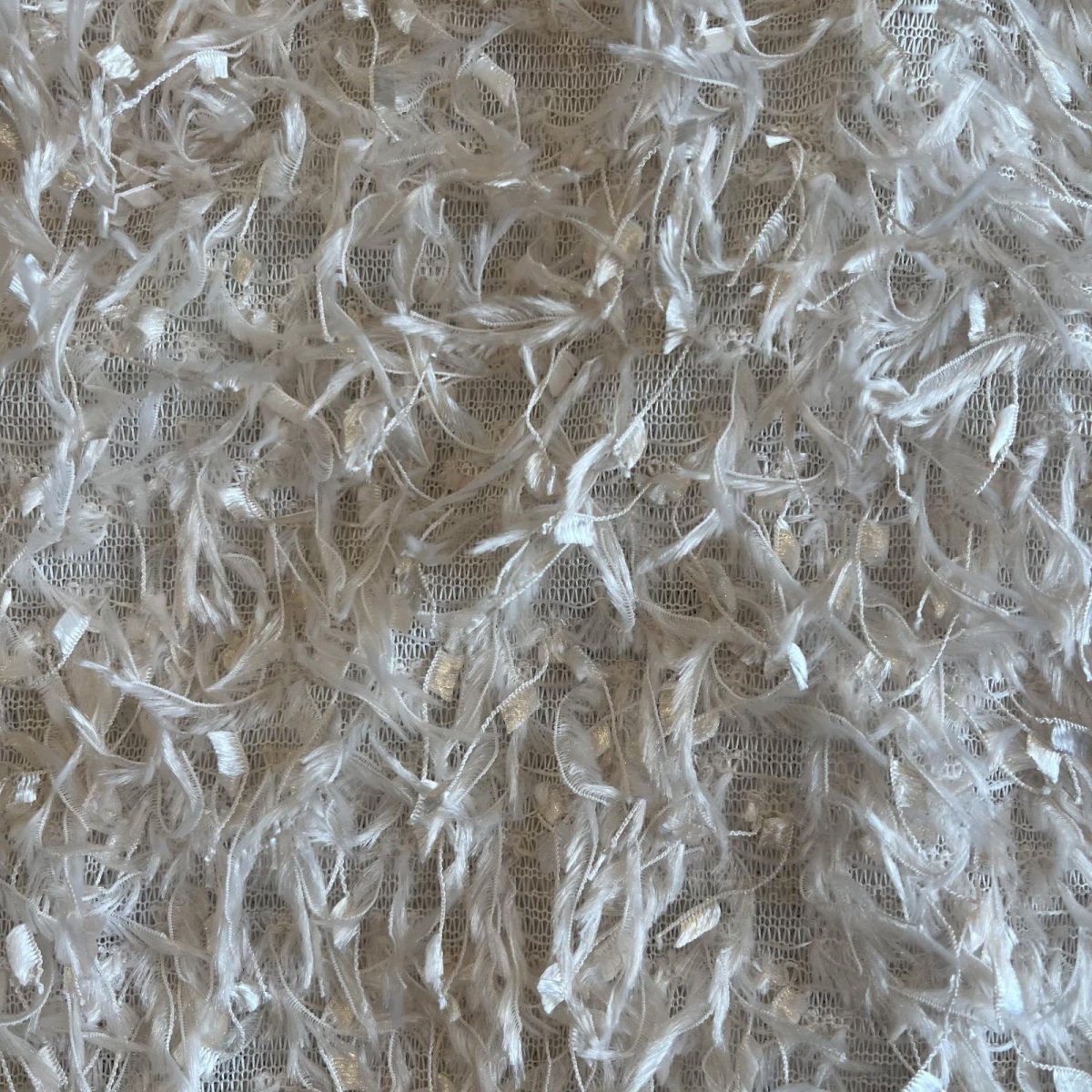 画像10: IVORY COLOR ALL OVER SHAGGY DESIGN VEST / Ladies M (10)