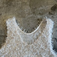 画像6: IVORY COLOR ALL OVER SHAGGY DESIGN VEST / Ladies M (6)