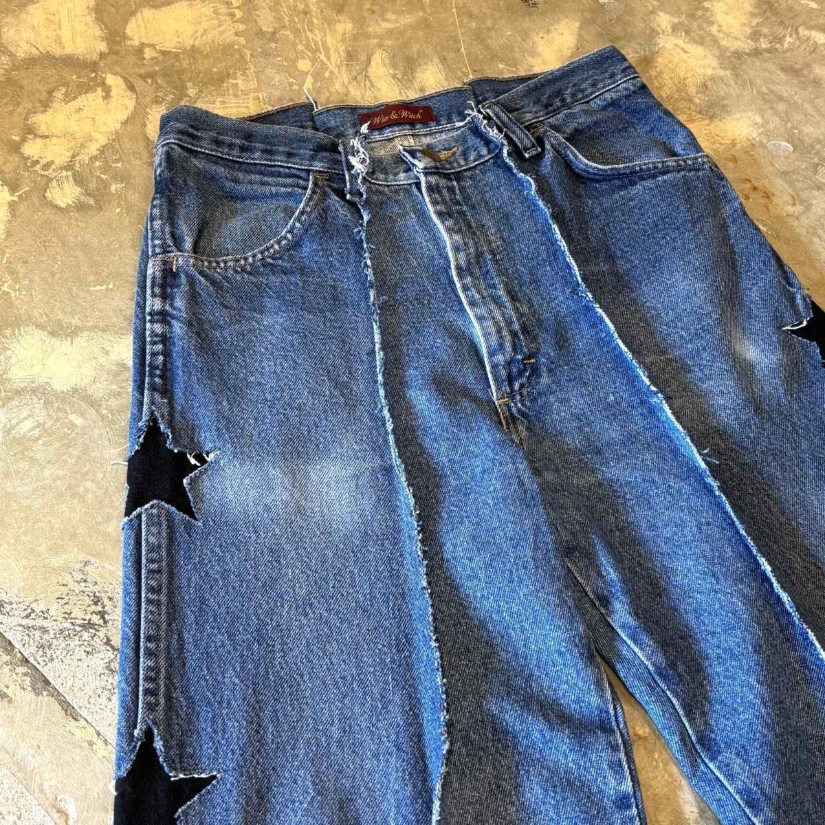 画像3: 【Wiz&Witch】"UNITED" SIDE STARS TWINS WIDE DENIM PANTS / W31 (3)
