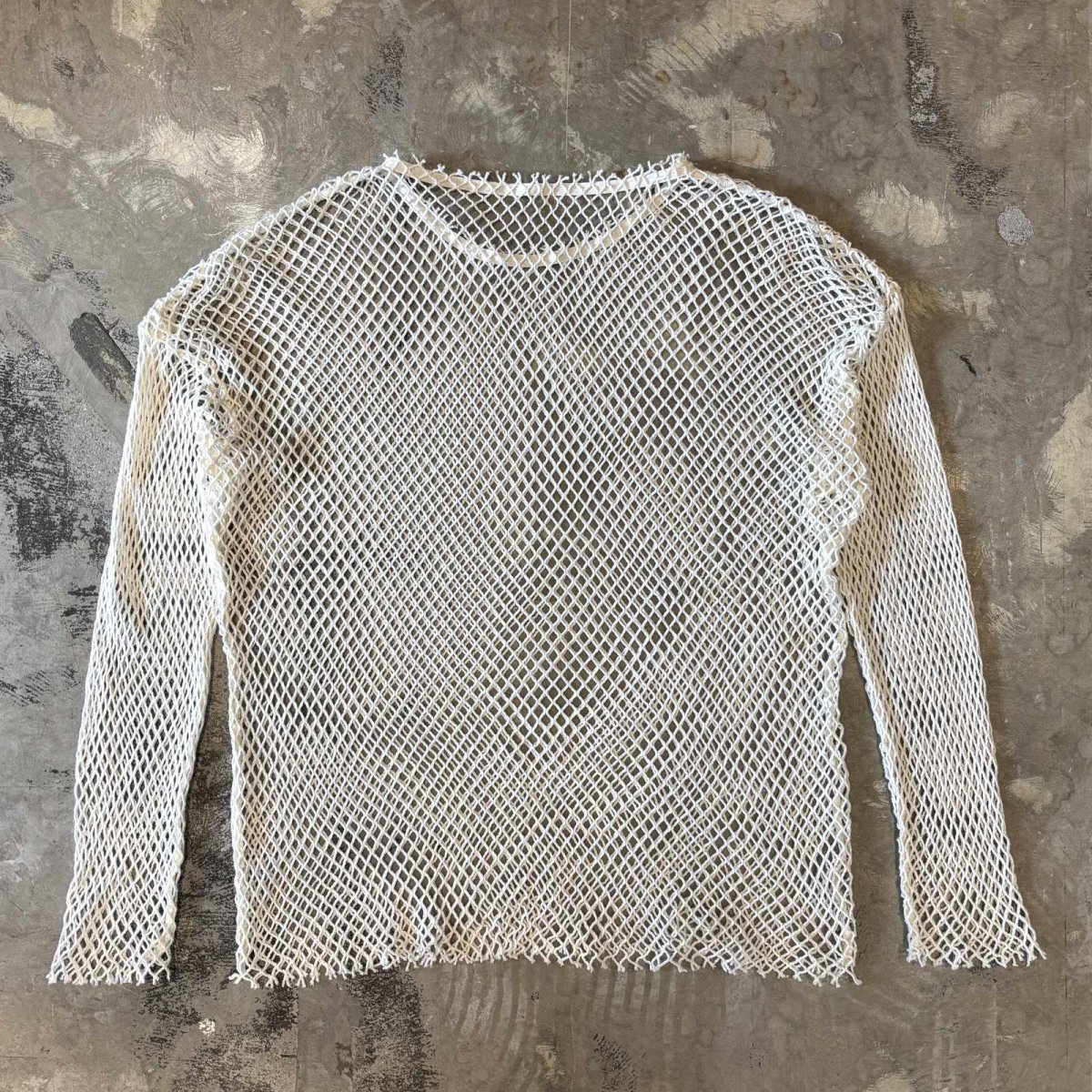 画像2: MONOTONE MESH DESGN L/S TOPS / Mens L (2)