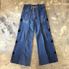 画像1: 【Wiz&Witch】"UNITED" SIDE STARS TWINS WIDE DENIM PANTS / W31 (1)