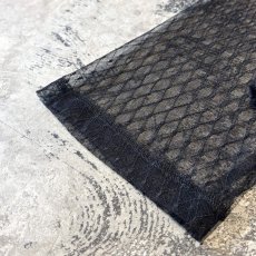 画像7: DIAMOND STITCH PATTERN BOAT NECK SHEER L/S TOPS / Mens L (7)
