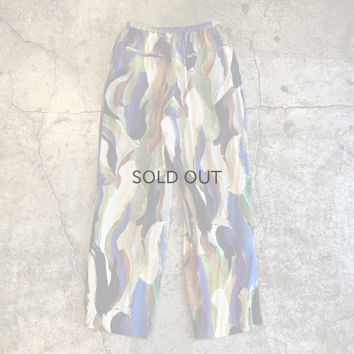画像2: ALL OVER MIX COLOR ART PATTERN DESIGN PANTS / ~W33 (2)