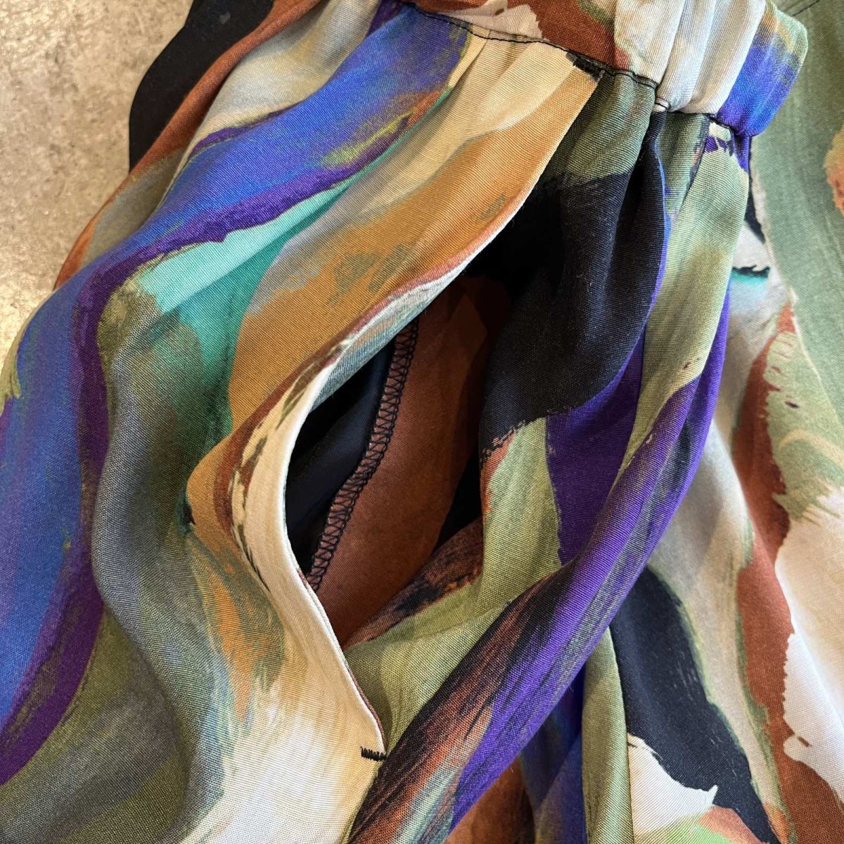 画像10: ALL OVER MIX COLOR ART PATTERN DESIGN PANTS / ~W33 (10)