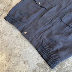 画像5: CHARCOAL GREY COLOR 2WAY DESIGN SHEER ZIP UP JACKET / Ladies L (5)