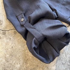 画像9: CHARCOAL GREY COLOR 2WAY DESIGN SHEER ZIP UP JACKET / Ladies L (9)