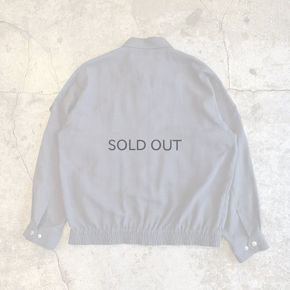 画像2: CHARCOAL GREY COLOR 2WAY DESIGN SHEER ZIP UP JACKET / Ladies L (2)