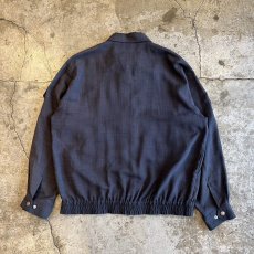 画像2: CHARCOAL GREY COLOR 2WAY DESIGN SHEER ZIP UP JACKET / Ladies L (2)