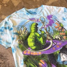 画像3: "ALICE IN WONDERLAND" PRINTED TIE DYE S/S TEE / Mens XL (3)