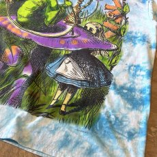 画像6: "ALICE IN WONDERLAND" PRINTED TIE DYE S/S TEE / Mens XL (6)