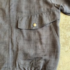 画像11: CHARCOAL GREY COLOR 2WAY DESIGN SHEER ZIP UP JACKET / Ladies L (11)