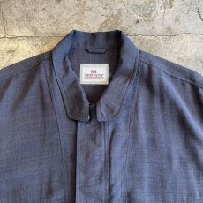 画像12: CHARCOAL GREY COLOR 2WAY DESIGN SHEER ZIP UP JACKET / Ladies L (12)