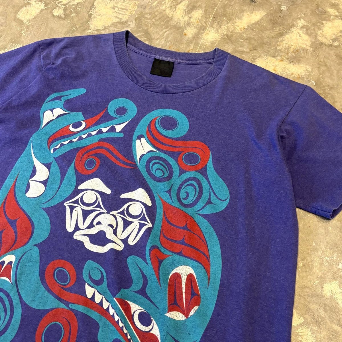 画像4: 90's FRONT ART GRAPHIC PRINTED S/S TEE / Mens L (4)