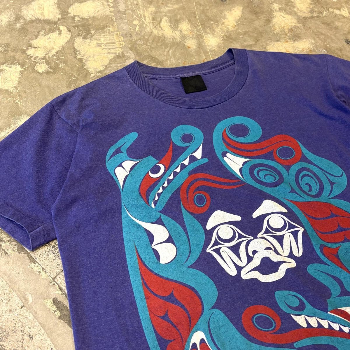 画像3: 90's FRONT ART GRAPHIC PRINTED S/S TEE / Mens L (3)